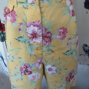 Linen shorts.